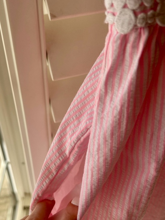 Lilly Pulitzer Seersucker Katlynn Short Sundress Pink White Resort Vacation Sz 2 - Picture 4 of 10